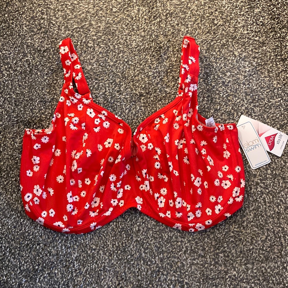 ELOMI PLUS SIZE PLAIN SAILING UNDERWIRE BIKINI TOP 40K